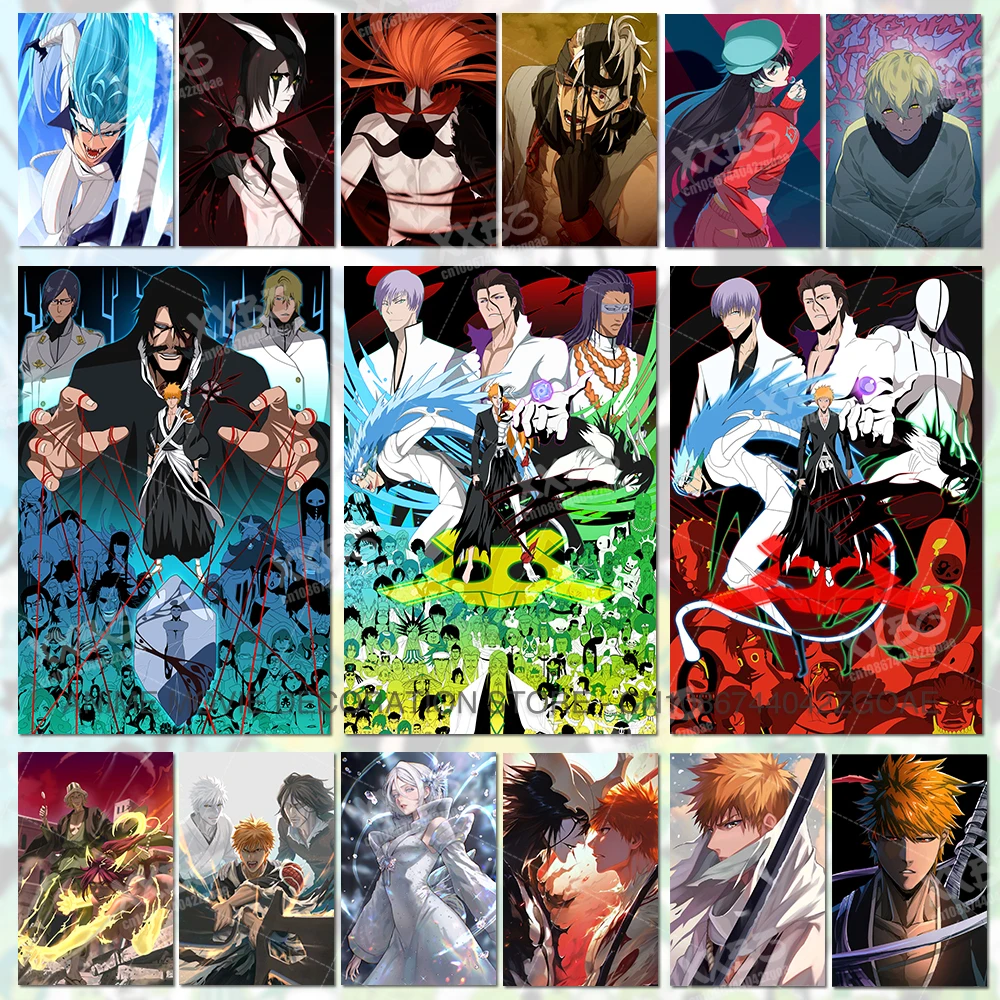 

BLEACH Anime Home Decor Prints Painting Kurosaki Ichigo HD Picture Abarai Renji Figures Wall Art Canvas Poster For Room No Frame