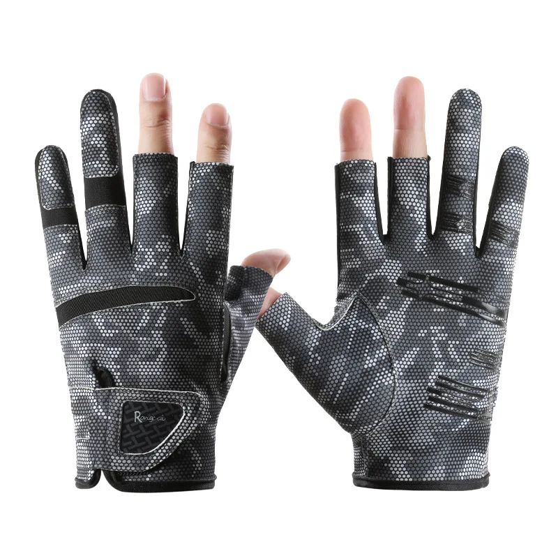 AliExpress NONE Fishing Gloves Breathable Cycling Men Women Non-Slip Gloves Summer Roll Fishing Bait Camouflage UV protection Lure Fishing Glove
