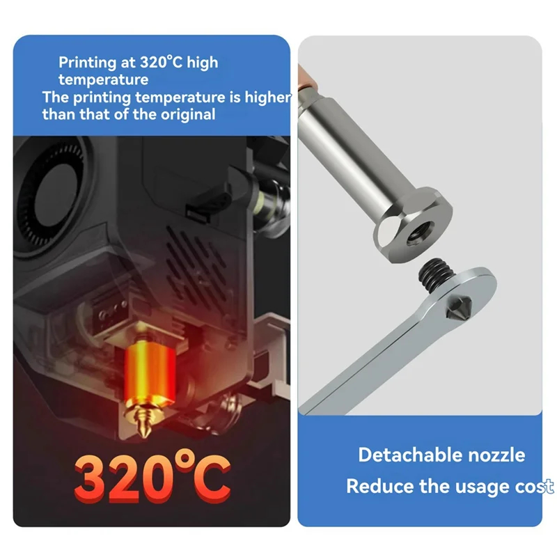 

For Anycubic Kobra 3 Max Nozzle Replacement Quick Release 0.4Mm Nozzle For Kobra 3 Max Combo Hotend Nozzle 3D Printer Parts 2Pcs