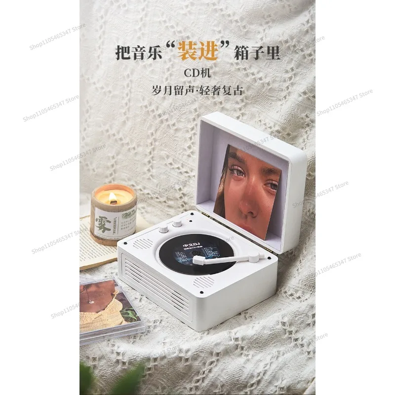 For Album CD Player Retro Bluetooth All-in-One Audio Music Discs Discs Birthday Gifts