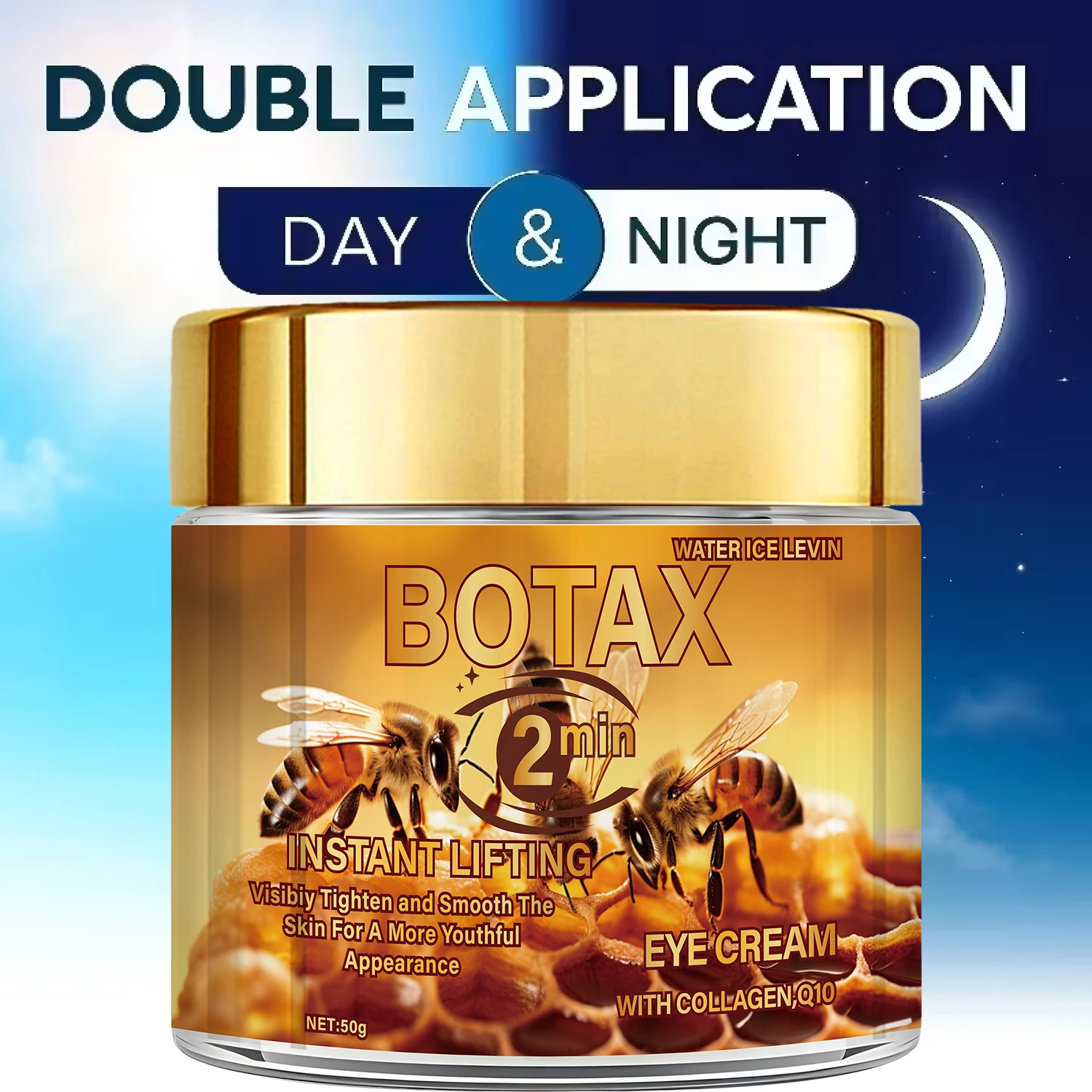 Botax 2 Min Eye Cream. Instantly Lifts Tightens Smooths. Fades Dark Circles Wrinkles. Brightens Reduces Bags. Youthful.