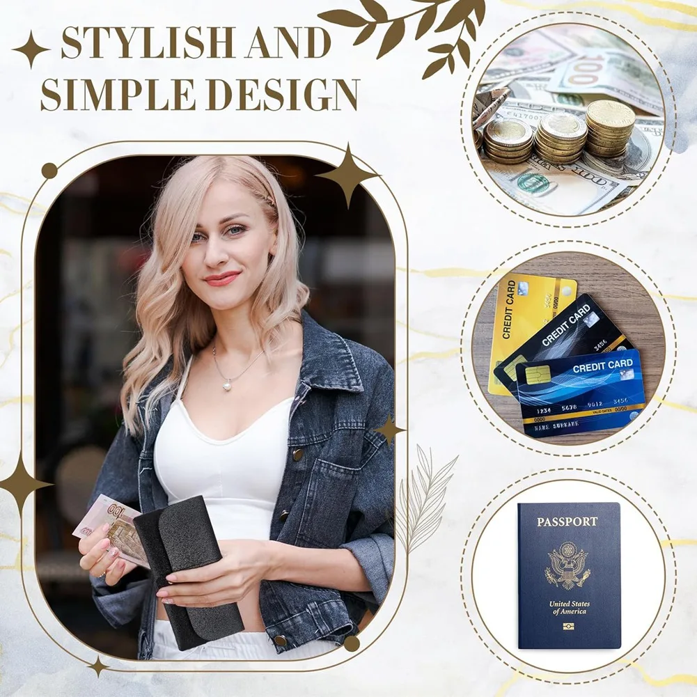 

20 Pack Money Bags Waterproof PU Leather Bag Small Cash Safe Pocket With Button Wallet Pocket For Cash, Banknotes, Coins