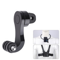 Motorcycle Helmet Chin Stand Mount Holder 360 Vertical Bracket Adapter For Gopro Hero 12 11 10 9 Sjcam Dji Yi Camera Accessories