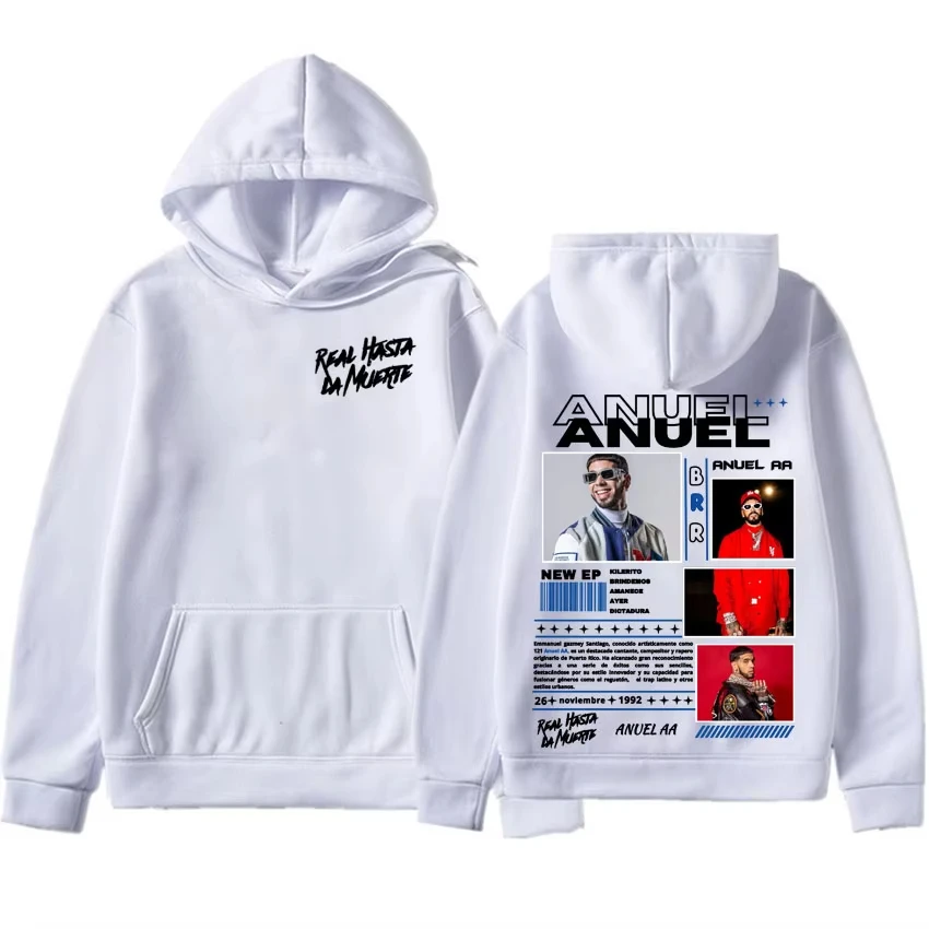 

Толстовки с капюшоном Singer Anuel AA, уличная толстовка в стиле хип-хоп, мужская эстетичная толстовка в стиле Харадзюку, повседневная, с длинными рукавами, комфортная, унисекс