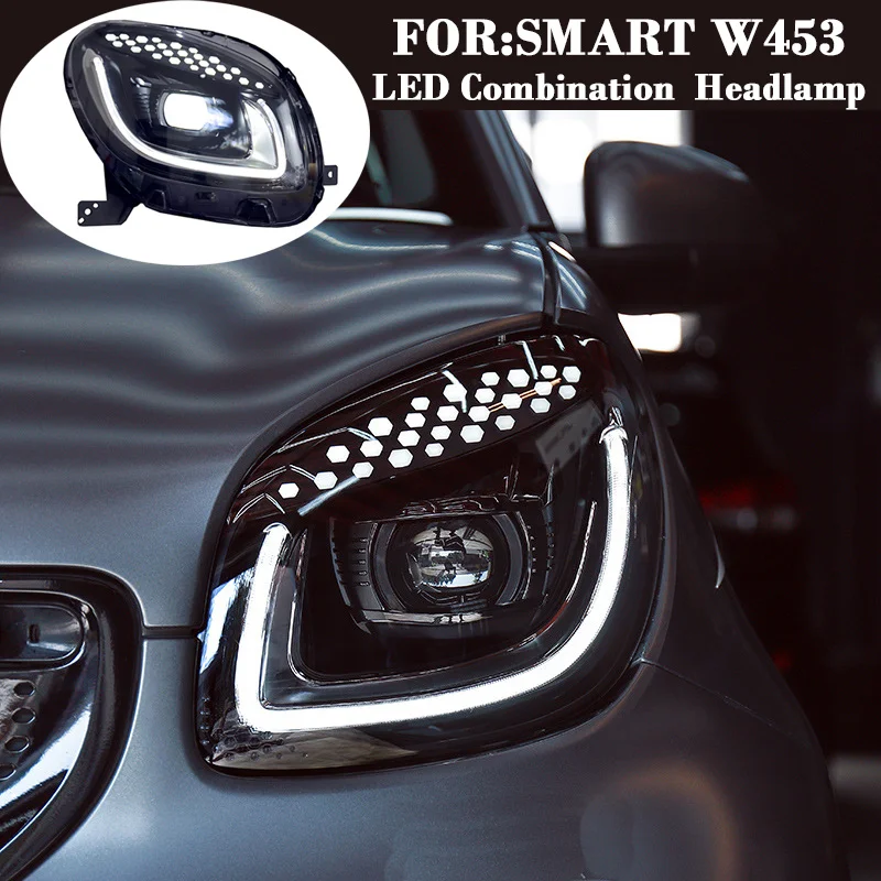 

Передняя комбинированная фара для Smart Fortwo Forfour W453 2015-2019, противотуманная фара с указателем поворота, ближний свет, дальний свет, автомобильная фара