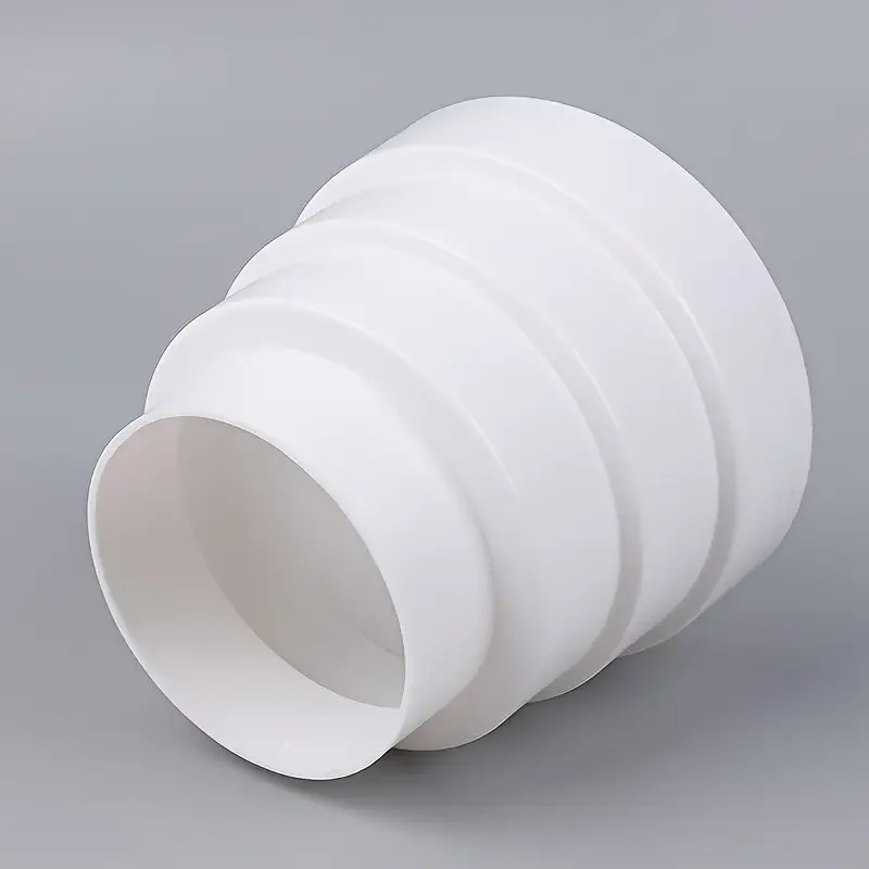 White PVC Duct Reducer Connector Variable Diameter Smoke Pipe Connection For Exhaust Fan 80/100/110/120mm