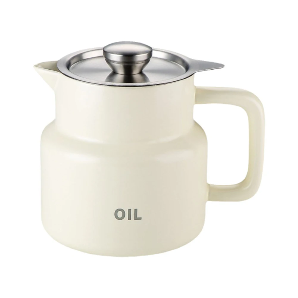 

1.5L Oil Filter Pot Stainless Steel Strainer 15*13.5*13.5cm Grease Container Bakelite Handle Dishwasher Safe Easy To Clean