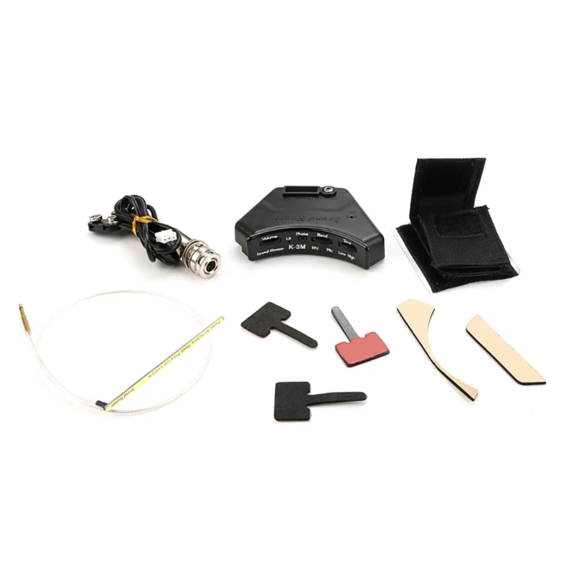 

Acoustic Guitar Ballad Microphone Soundhole Pickups Portable Ukulele Bass Transducer Musical with Tone & Volume Control 24BD