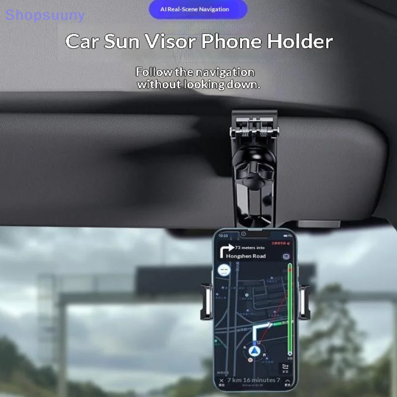 [SU]1Pcs Freely Adjustable Car Holder Supplies Car Sun Visor Phone Holder Direct View Car Universal Holder[SU]
