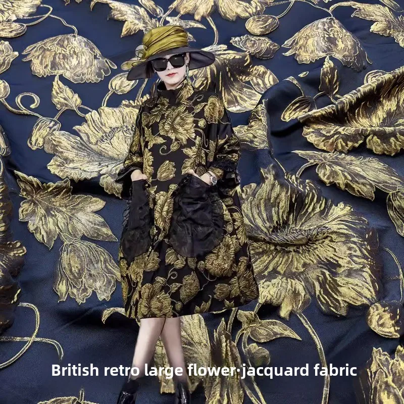 

Элегантная жаккардовая ткань для платья, ветровка, куртка, парчовая ткань Cheongsam, ткань для шитья своими руками, материал по метрам