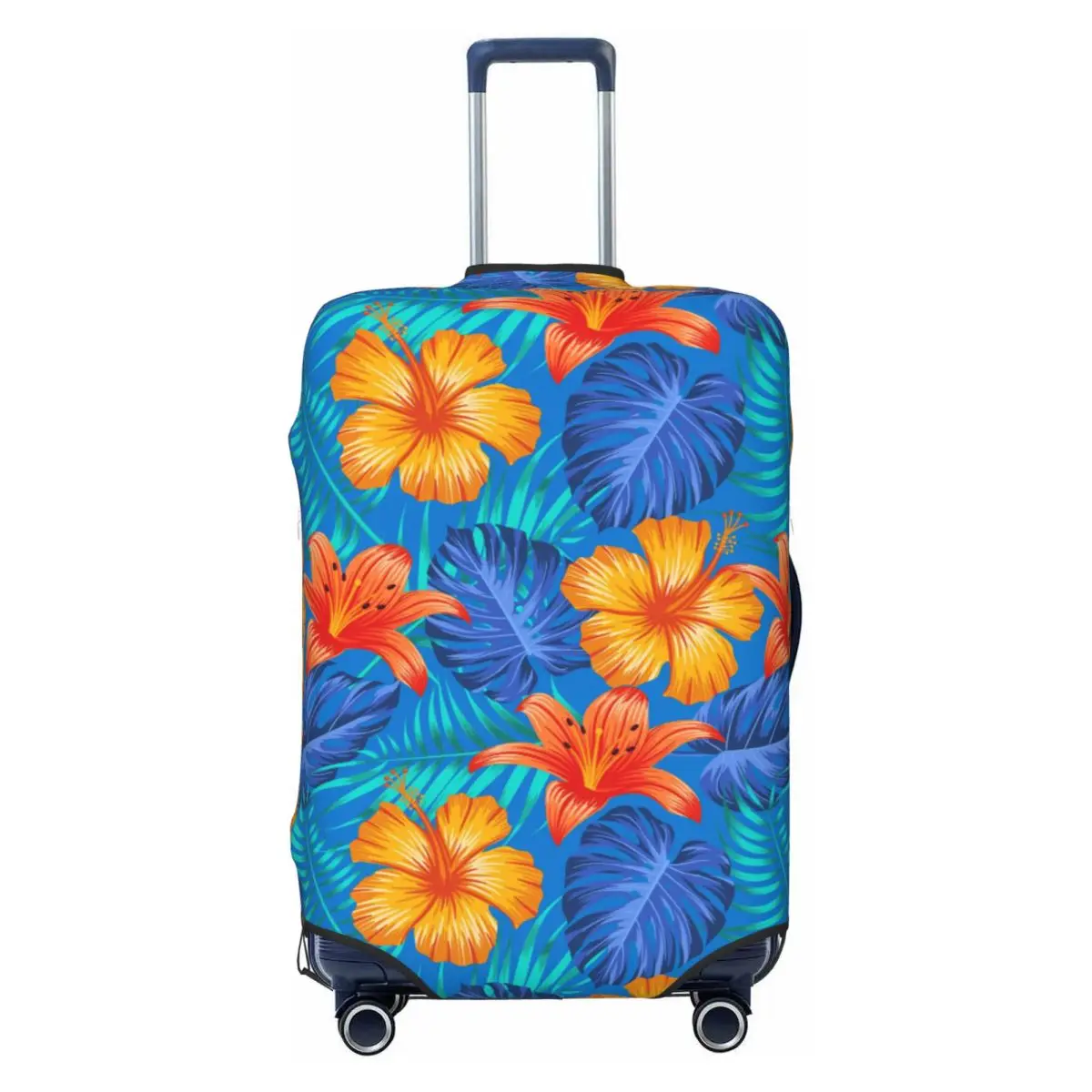 

Custom Hawaii Floral Tropical Flowers Leaves Luggage Cover Protector Fashion Travel Suitcase Protective Cover for 18-32 Inch