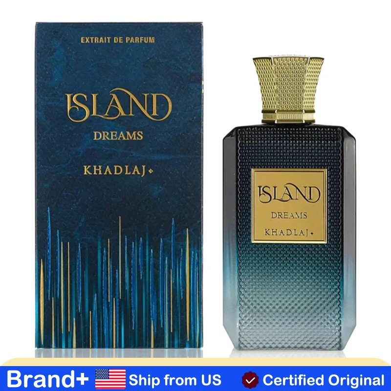 

Khadlaj Island Dreams Fruity Floral Woody Musky Extrait De Parfum Long-Lasting Fragrance for Unisex 3.4 Ounce Cologne Portable