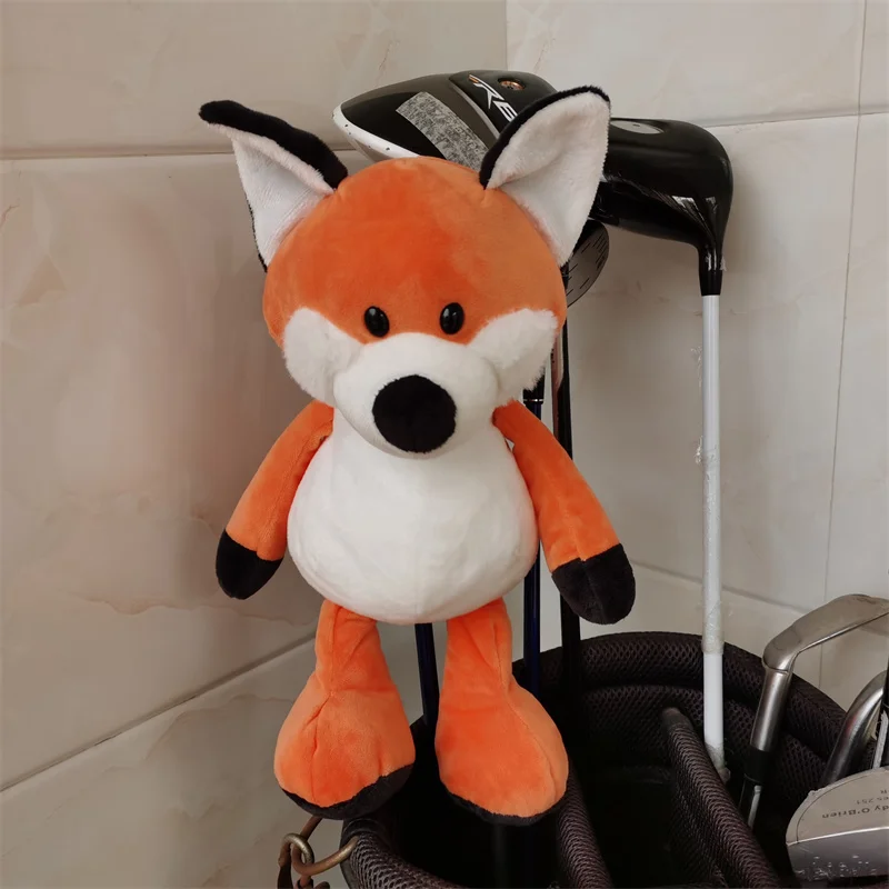 Orange Fox golf wood headcover great plush fw wood head cover animals Drop shipping