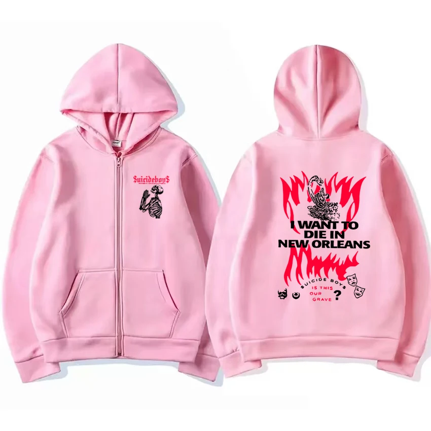 Sweat à capuche zippé tête de mort gothique Sunordeboys pour hommes et femmes, manteau Hip Hop, streetwear décontracté, veste unisexe Smile, groupe de vente chaude, 2024