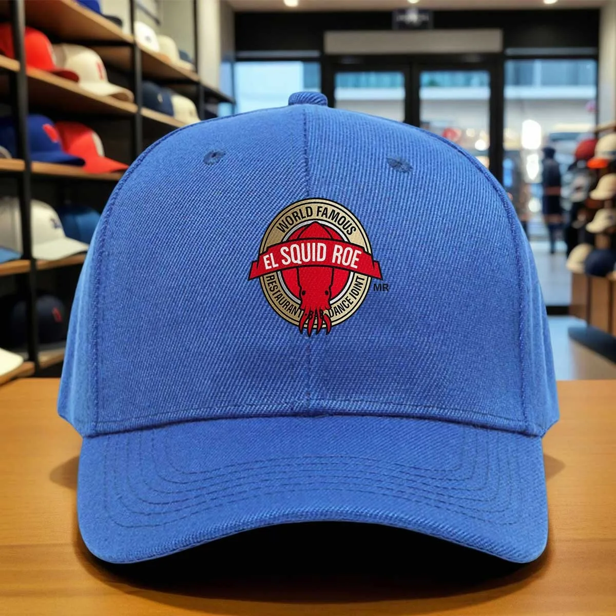 World Famous El Squid Roe Restaurant Bar Dance Joint Baseball Cap, Red Squid Logo Hat, Adjustable Cap for Casual Wear