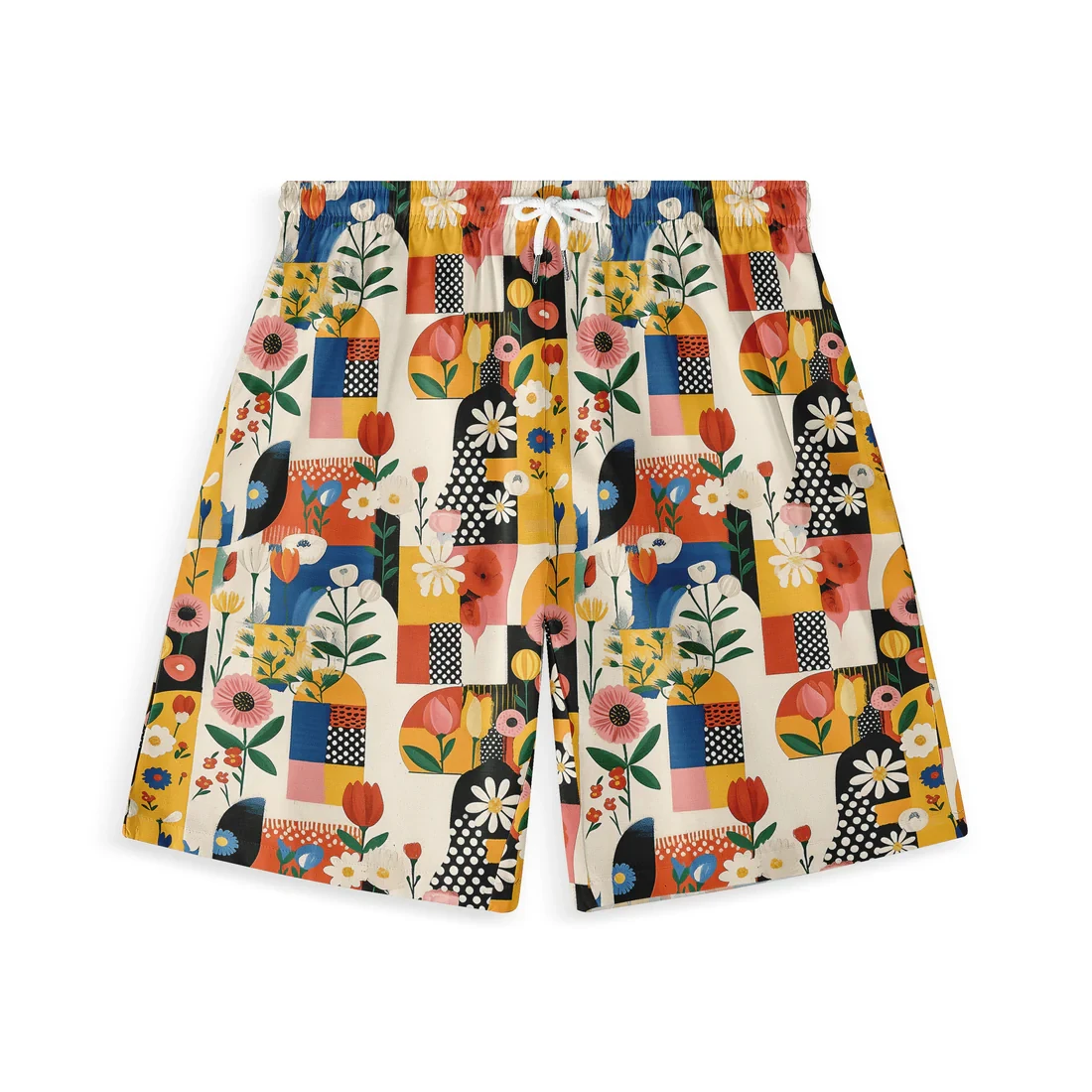3d Wave Japanese Print Men's Swimsuit Japanese Fish Hawaiian Shorts Men's Summer Swimming Shorts Drawstring Casual Shorts