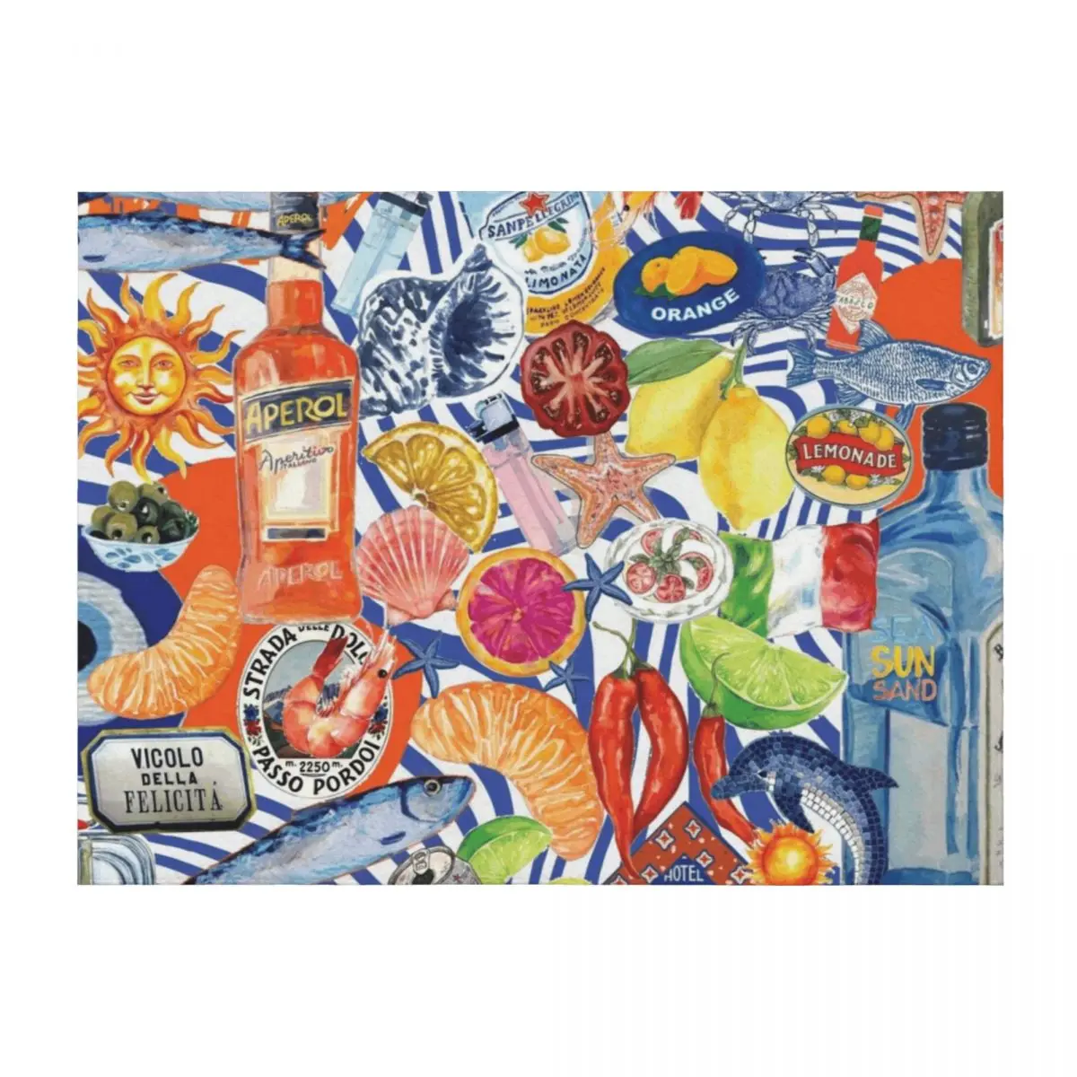 

italian summer Throw Blanket Soft Plaid halloween for winter Soft Beds Blankets