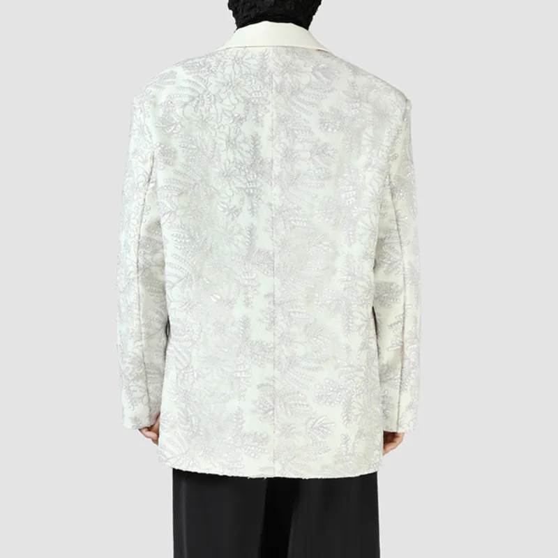 WVGA 2025 خريف جديد رجل المد ثلاثي الأبعاد التطريز العصرية المتضخم السترة المتخصصة شيك رداء غير رسمية جاكيتات Ins Y2K W14651