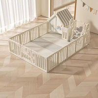 Hot Sale White Baby Playpens Plastic Slide Swing Indoor Playground Kids Fence Playpen Safety Square Fences Baby Care-Quality