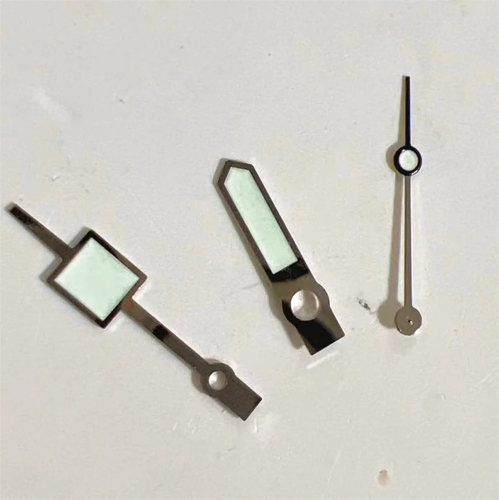 عقارب NH35، مؤشرات مضيئة باللون الأخضر، عقارب ساعة بديلة، لحركة NH35/NH36/4R/7S، ملحقات إبر 8 مم 12 مم 12.5 مم