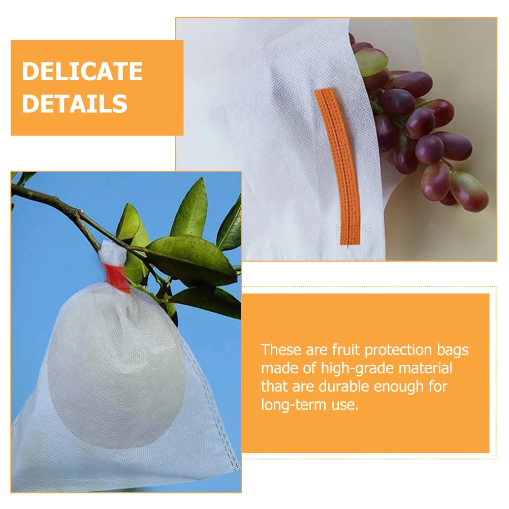 

100 Pcs Grape Birdproof Bag Fruit Net Bags Fruits Reusable Protection for Grow Mesh