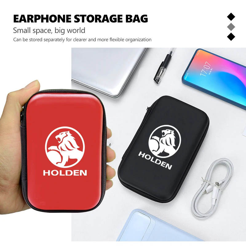 Квадратная портативная сумка для наушников, мини-коробка для хранения наушников, аксессуары на молнии для Holden Captiva Commodor VZ VE Colorado Caprice VT
