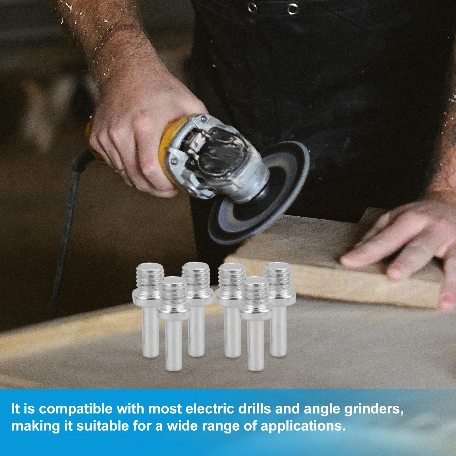 

10Pcs Universal Angle Grinder Connecting Rod Adapter Sturdy Steel Drill Conversion Rod for Polishing Grinding and Cutting Tasks