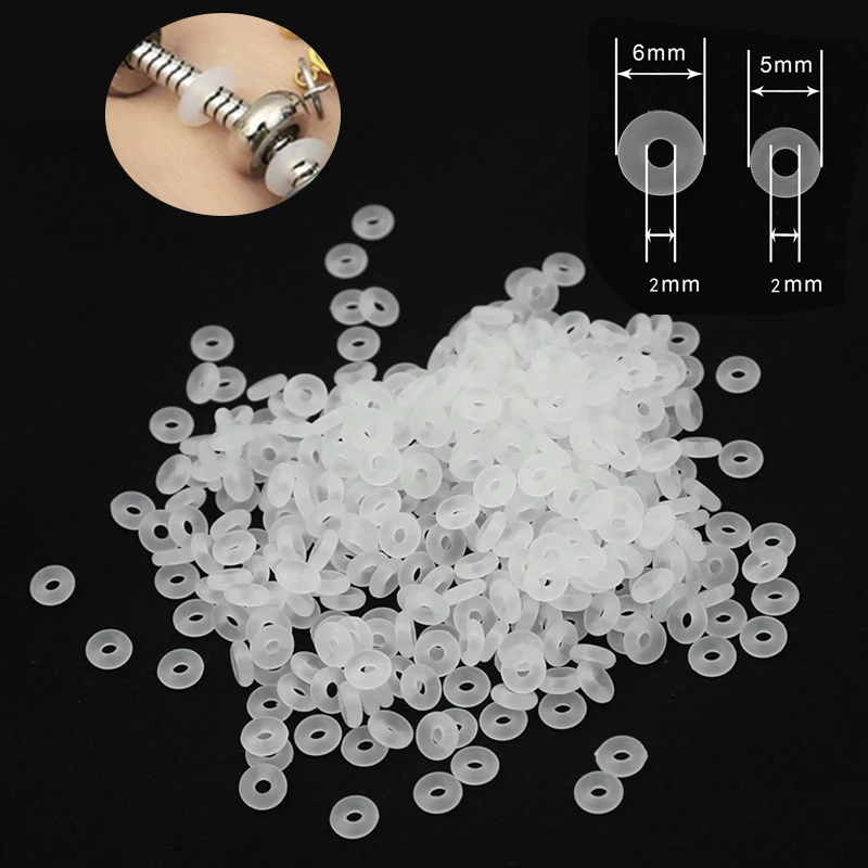 

100 шт., силиконовые резиновые бусины-разделители с большим отверстием, партия для браслета 5 6 мм, свободные пластиковые бусины-пробки, ожерелье, принадлежности для изготовления ювелирных изделий