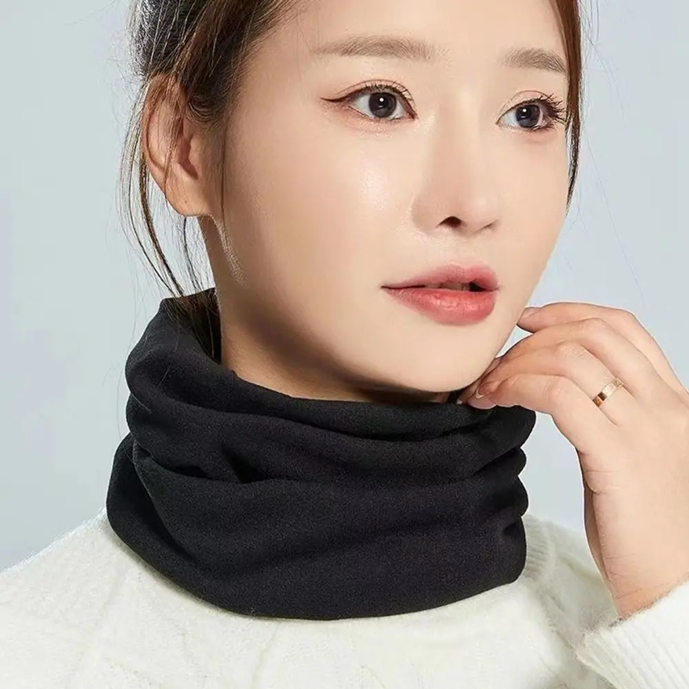 Fashion Velvet Neck Warmer Thickened Lining Keep Warm Sport Scarf Windproof Soft Cold-proof Collar for Women Men