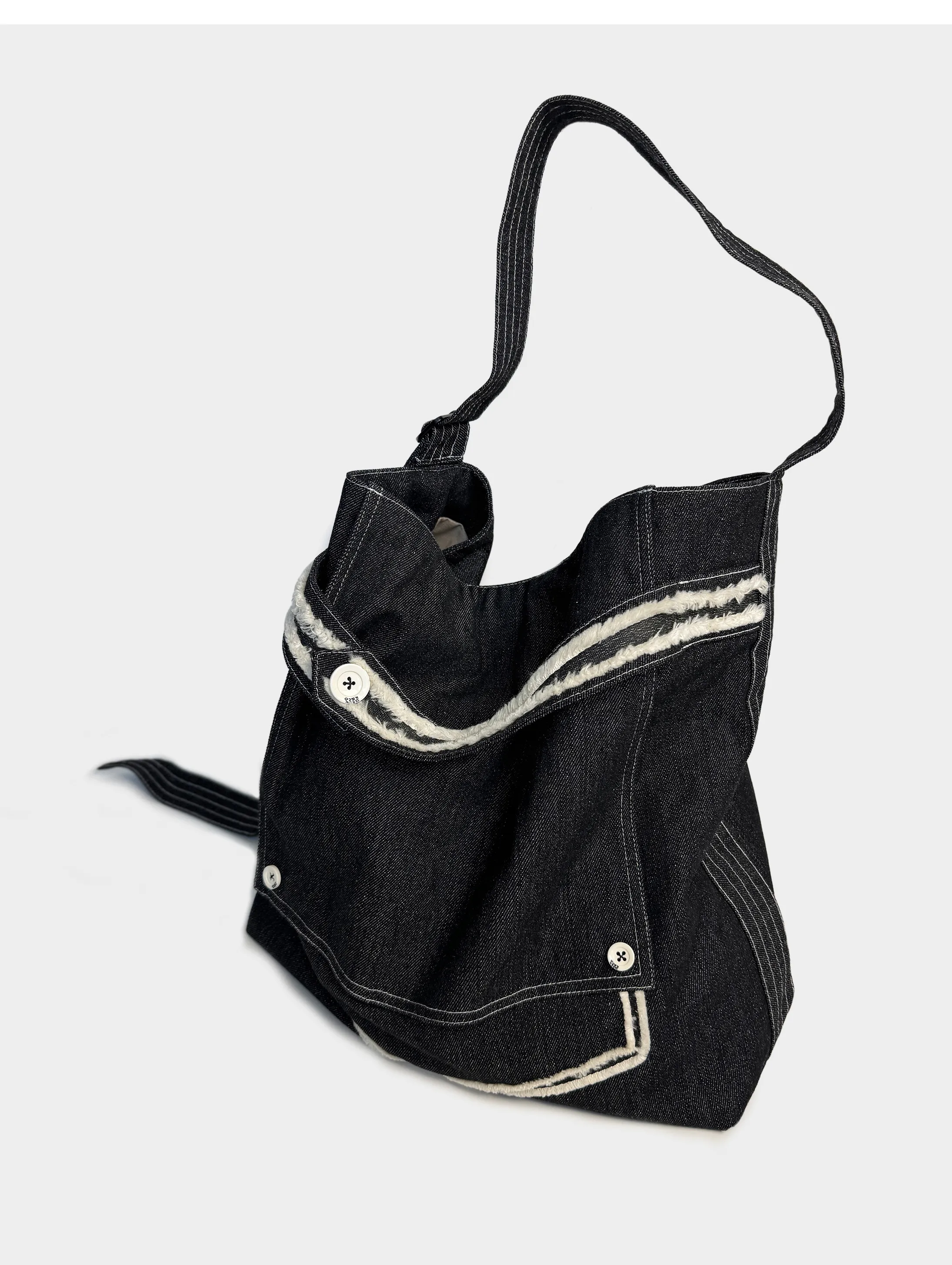 2026 Original Fashionable Simple And Versatile College Style New Denim Canvas Hairy Bucket Type Single Shoulder Tote Bags Trendy