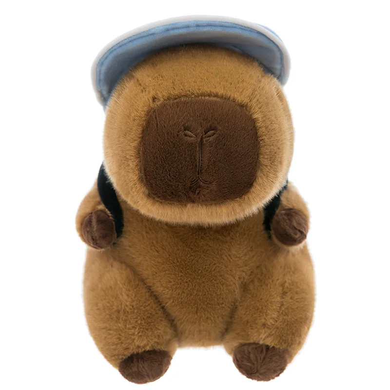 Kawaii Capybara Plush Toy Basketball Sports Backpack Stuffed Doll for Kids Birthday Xmas Gift Cute Girls Soft Cuddly Animal