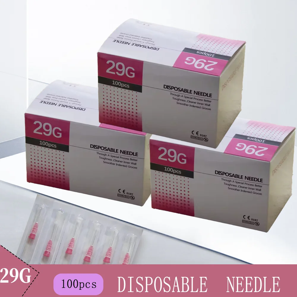 

Painless Small Needle Beauty Skincare Tool Sterile Disposable 34g 32g 30g 18g Independently Packaged for Easy Use
