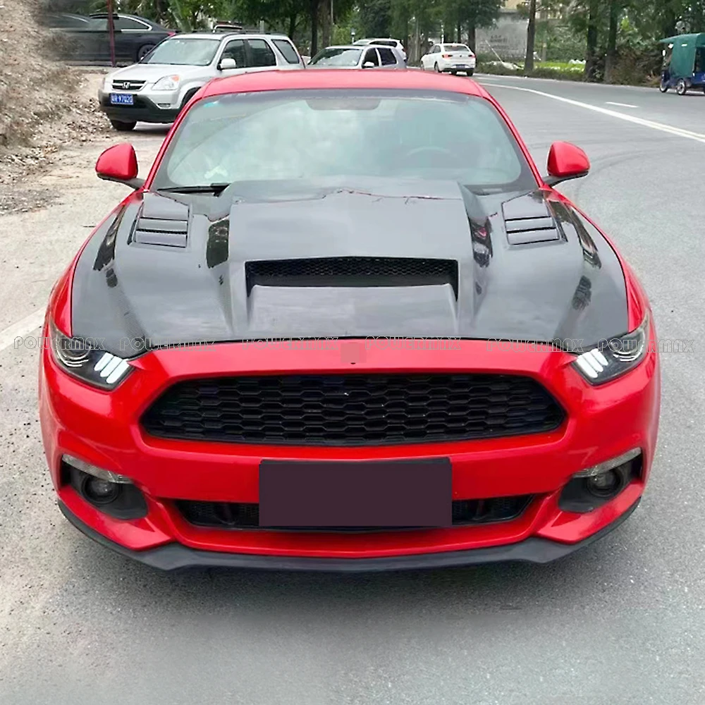 

Carbon Fiber TF Style Engine Cover for Ford Mustang 2015-2017 Years Hood