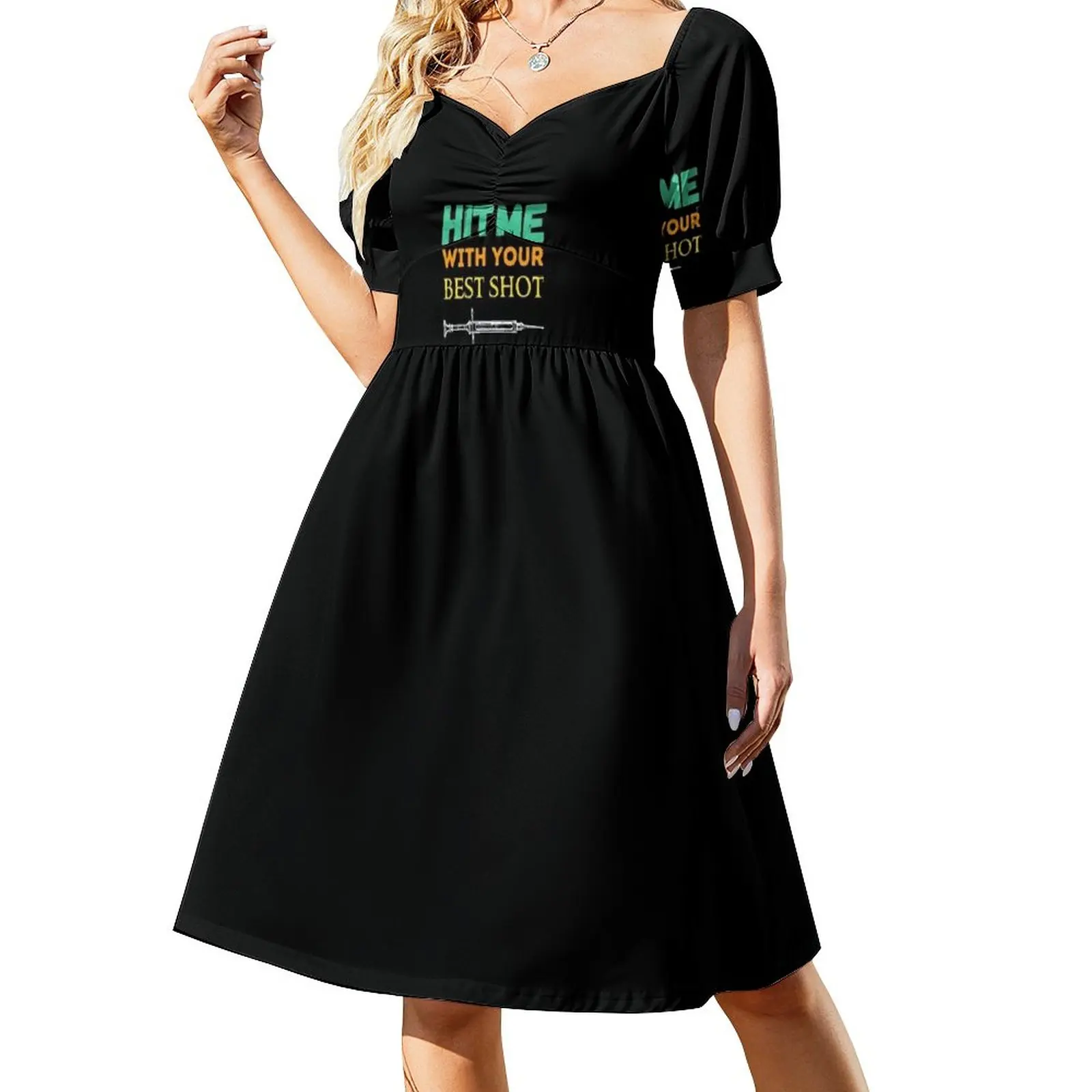 

Hit Me with your Best Shot - Vaccine - Funny Dress dress for women Women's summer skirt