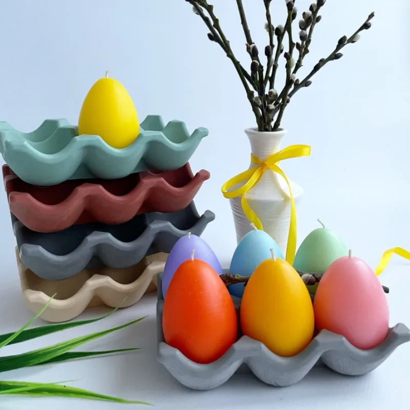 Easter 3D Egg Handmade Candle Silicone Mold DIY Simulation Egg Dessert Mousse Chocolate Cake Craft Decoration Baking Mold