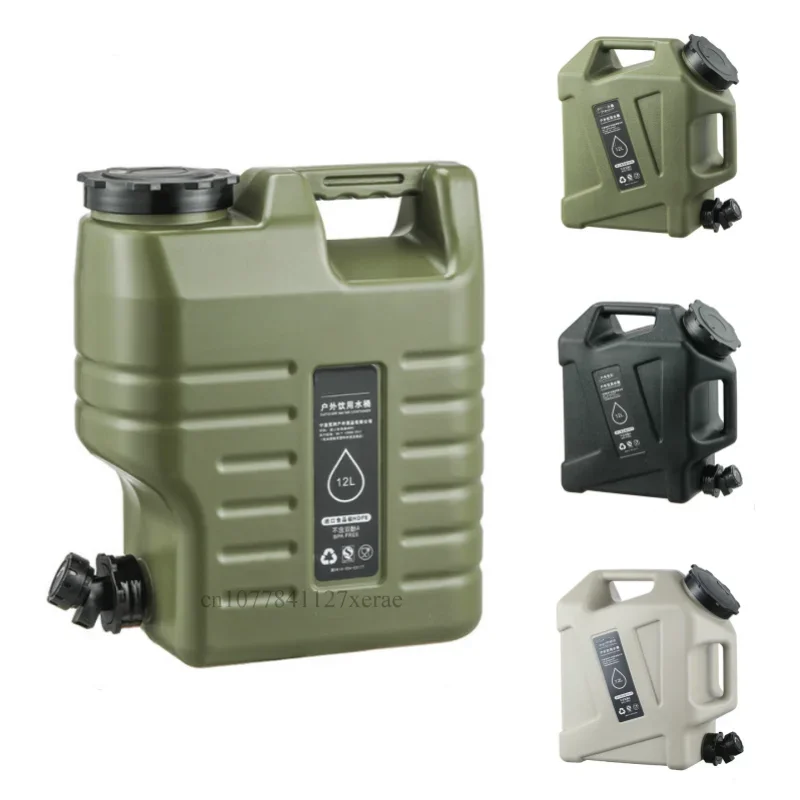 

12л кемпинг большой емкости резервуар для воды открытый портативный автомобильный ведро для воды с краном пикник пищевой полиэтиленовый резервуар для воды