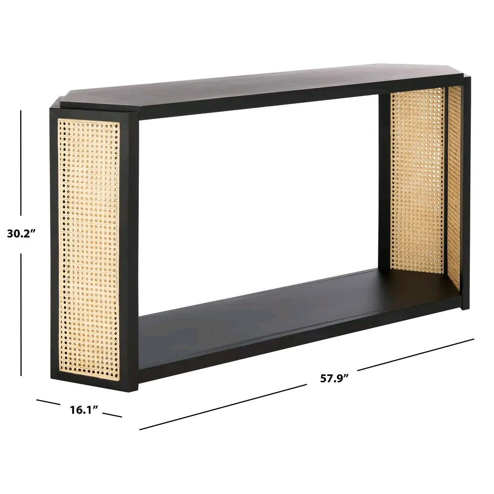 ！@Combohome Living Room Furniture Modern Design Wooden Rattan Rectangular Hallway Console Table