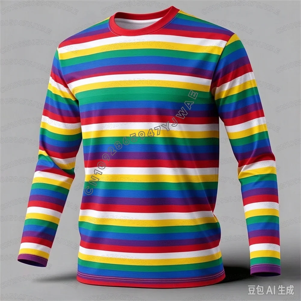 2026 winter Stripe Long Sleeve hoodies For Men And Women Couple Classical Round Neck t-shirt Pullover sweatshirt men hoodies