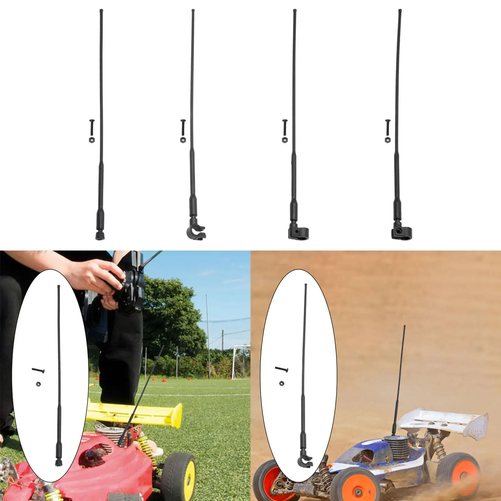 RC Car Antenna Signal Upgrade Accessory Replacement Part Simulation Antenna Model Signal Line for 1:10 1:8 Scale RC Car Vehicles