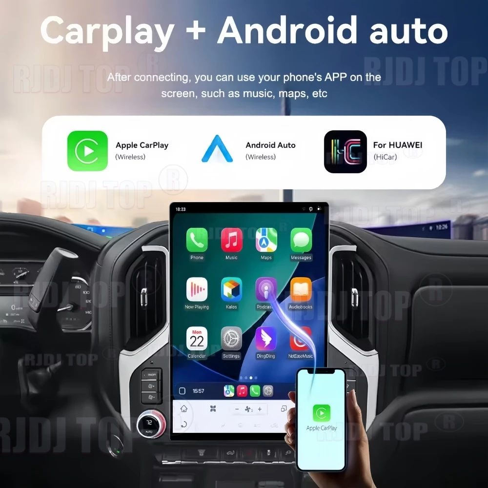 15.6 Android 13 Car Radio for GMC Sierra Chevrolet Silverado 2019 2020 2021 2022 2023 Carplay Car GPS Navigation Multimedia
