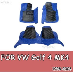 Car Floor Mats For VW Golf 4 MK4 1998 1999 2000 2001 2002 2003 car Accessories Leather Carpets Rugs Foot Pads