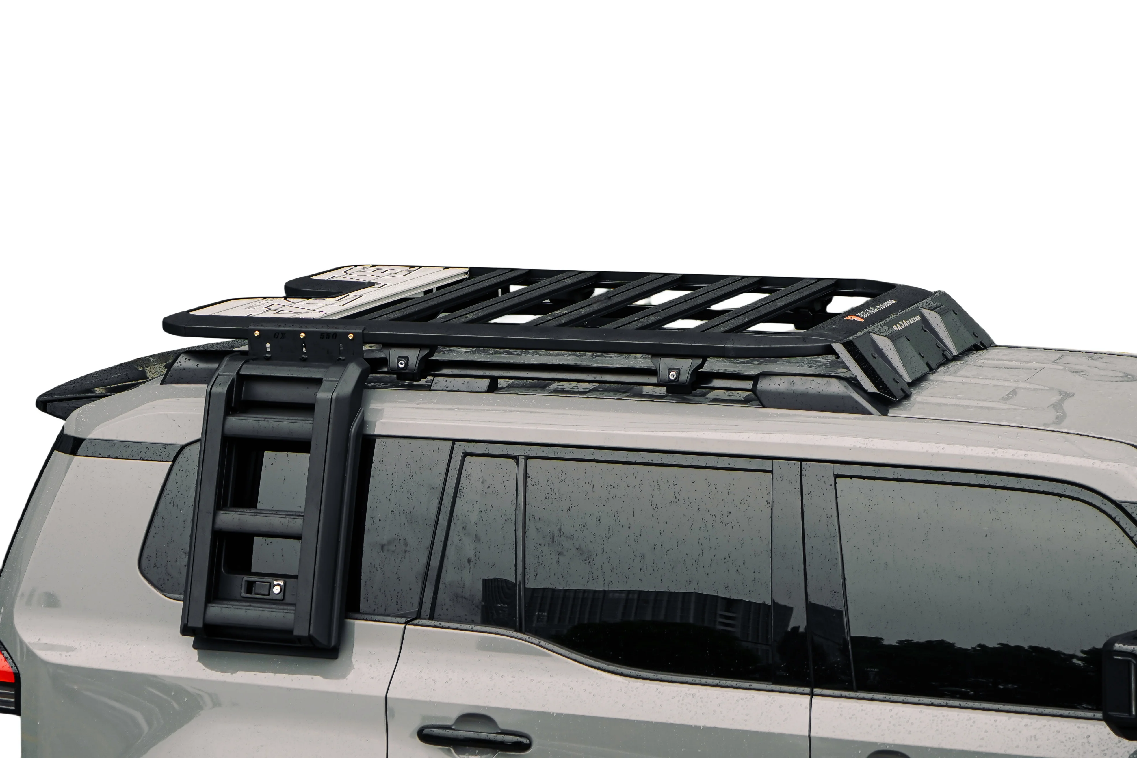 CAR ROOF RACK ROOF PLATFORM FLAT PLATFORM & SIDE LADDER & SIDE STORAGE BOX In Aluminium Perfect FIT For LEXUS GX550 2024+ - Image 2