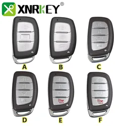 XNRKEY 3/4 Button Replacement Remote Car Key Shell Case Fob for Hyundai IX25 IX35 Sonata Tucson 2014-2018 No Battery Holder