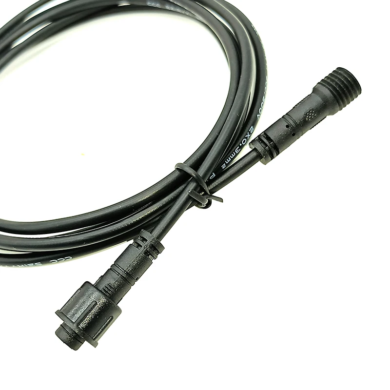 2 Pin Male To Female Waterproof M12 Extension Cable