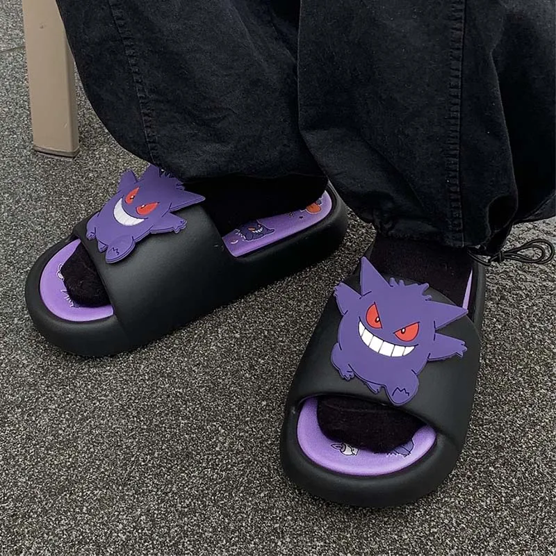 Gengar Slippers Anime Cartoon Kawaii Cute Adult Man Woman Summer Outdoor Sandals Casual Breathable EVA Shoes Home Slipper Gift view 6
