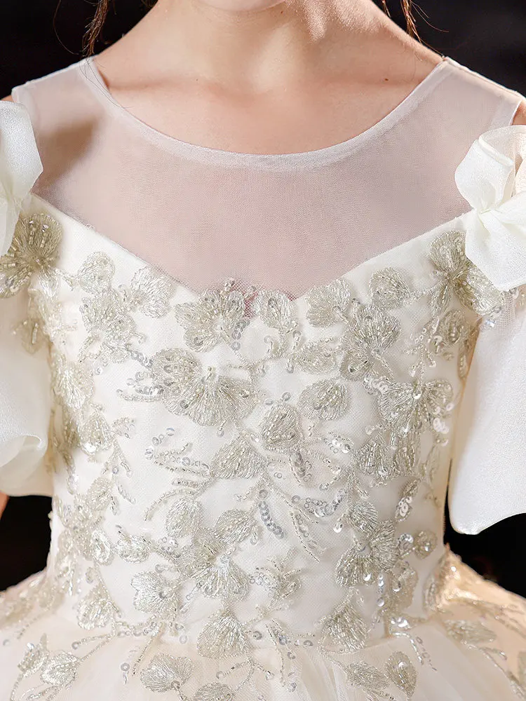 

Custom JDY High Flower Girl Dress Wedding Party Gown Kids Birthday Party Dress Kids Pageant Gown Kids Formal Dress فساتين اطفال