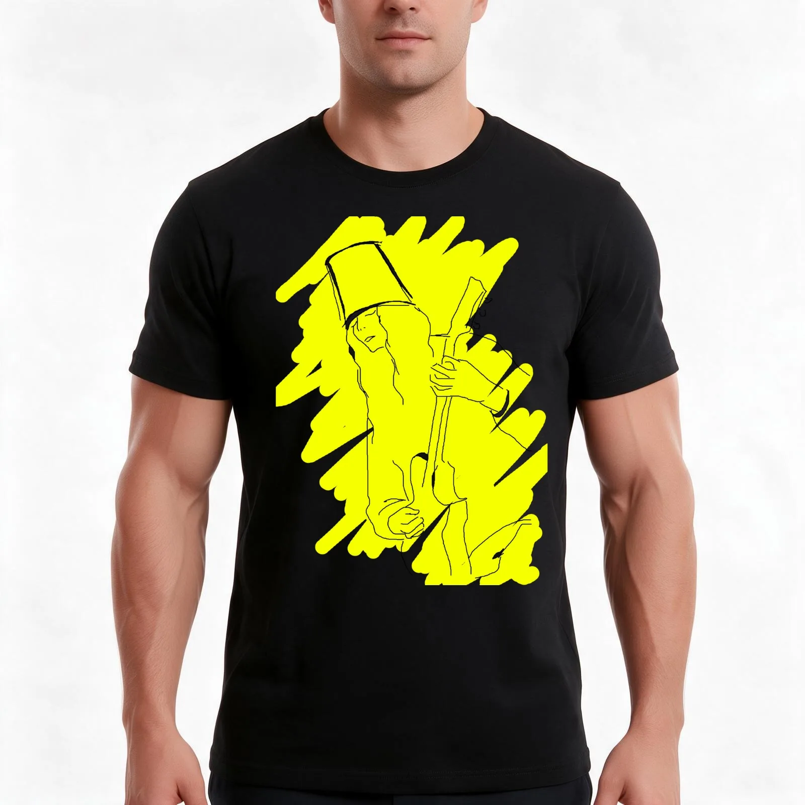Buckethead T-Shirt Summer Casual Cotton Tee Oversized Streetwear Tops Vintage Graphic Print Loose Fit Short Sleeve