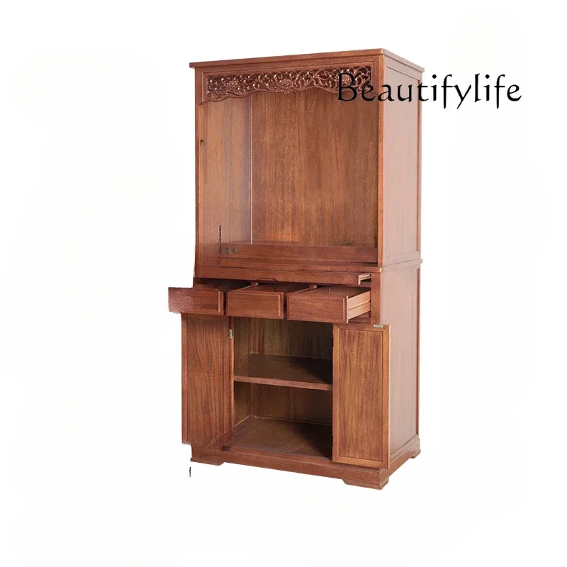 Offering table Buddhist table household new Chinese shrine shrine shrine cabinet Bodhisattva vertical cabinet simple Buddhist