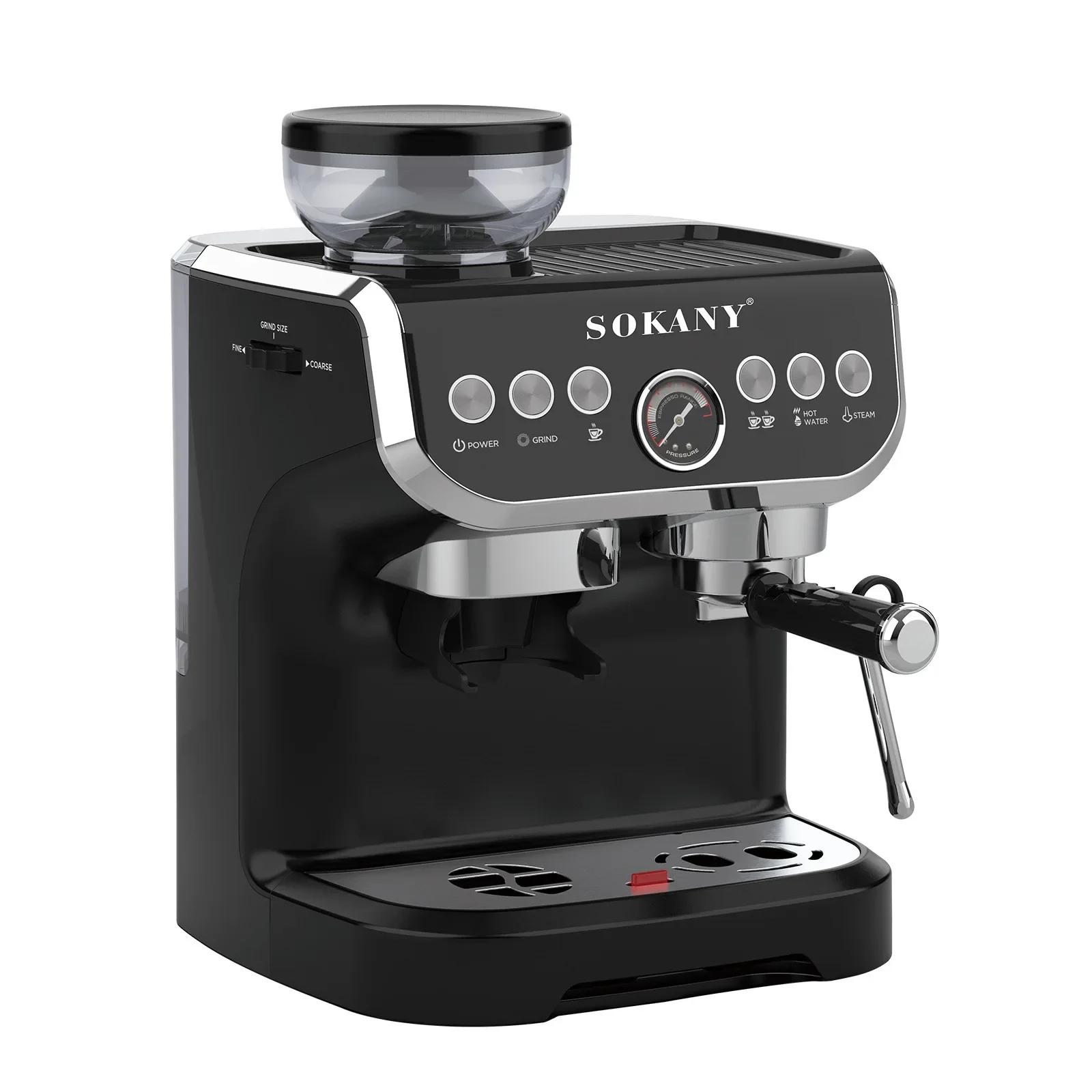 YYHC-Cross-border Italian all-in-one fully automatic home grinding coffee maker with steam milk foam