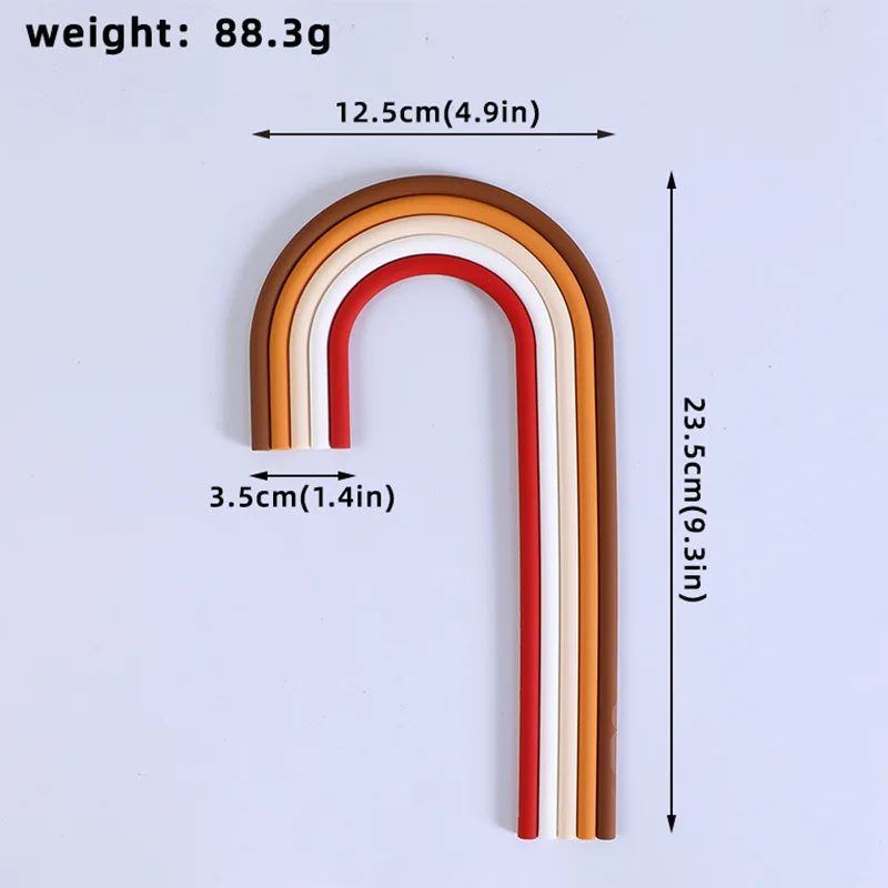 Lebhafter Regenbogen-Kuchenaufsatz, Mehrzweck-Dekor für Hochzeiten, Babypartys, Geschlecht offenbaren und Kindergeburtstagsfeiern (Unisex-Design) – Detail 7